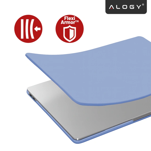 Etui do Apple MacBook Air 13 / 13.3" 2018–2021 (M1 A2337/A2179/A1932) – elastyczna, matowa obudowa ochronna, lekka i odporna – Alogy AirGuard™ Lawendowy