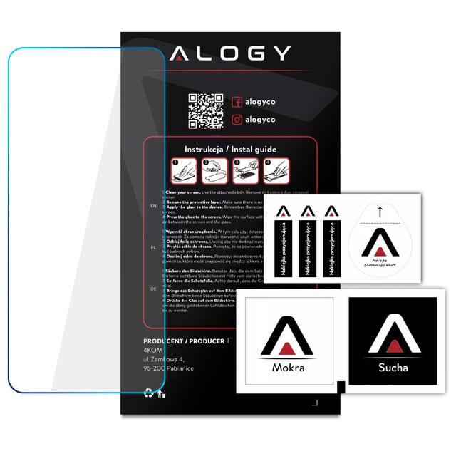 Alogy Szkło hartowane 9H ochrona na ekran do Xiaomi Redmi 10