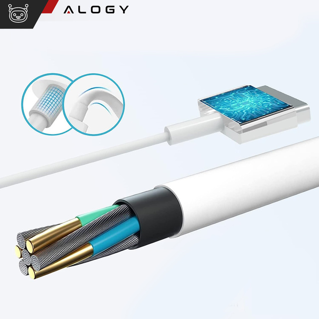 Alogy Ładowarka zasilacz do MacBooka Charger do Apple MacBook MagSafe 2 T-type 60W Biała