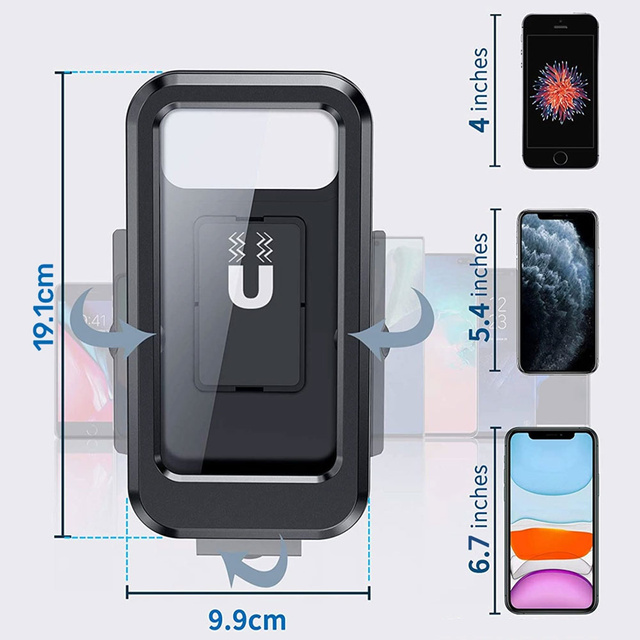 Alogy Uchwyt na rower wodoszczelny Waterproof Bicycle Phone Holder na kierownicę do telefonu Czarny