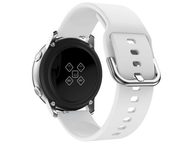 Alogy Gumowy Uniwersalny pasek sportowy soft band do smartwatcha 20mm Biały