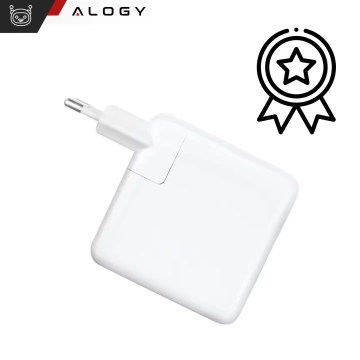 Ładowarka Zasilacz do Apple MacBook Alogy Universal Charger Kabel 2m USB-C do USB-C Szybkie ładowanie PowerDelivery PD 96W Biały