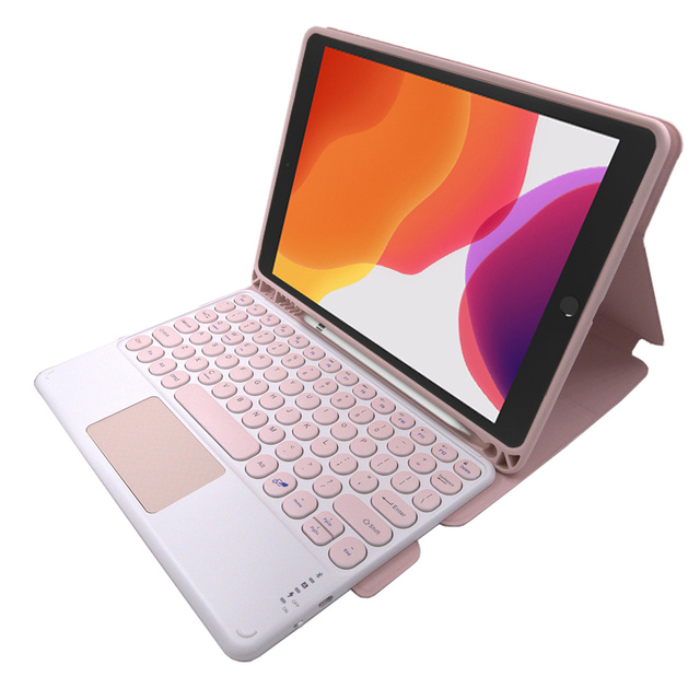Alogy Etui na tablet magnetyczne klawiatura Bluetooth do Apple iPad 10.2 2019/2020/2021 7/8/9Gen Różowe