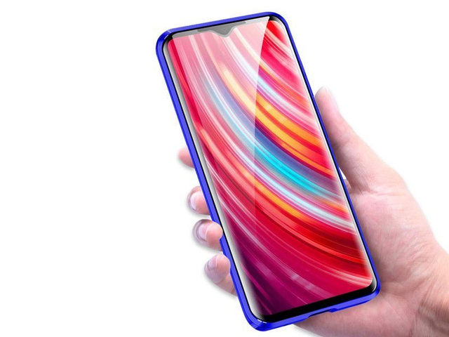 Etui na telefon magnetyczne Dr.Fit szklane do Redmi Note 8 Pro Niebieskie