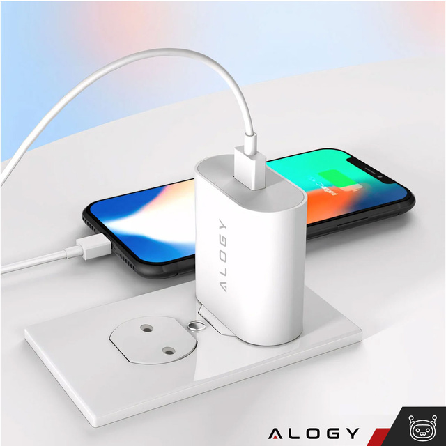 Alogy Ładowarka sieciowa szybka USB-C PD 20W Biała