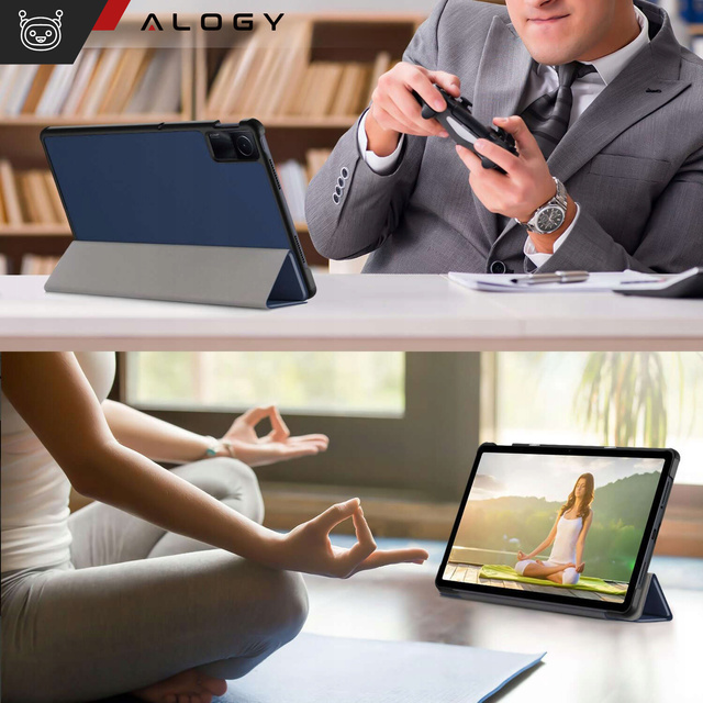 Etui na tablet do Xiaomi Redmi Pad SE 2023 11" obudowa ochronna z klapką Case Alogy Book Cover Granatowe