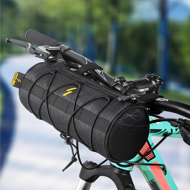 Alogy Sakwa torba rowerowa Bike Bag Wheel Bar Wodoodporna etui na rower 2.5L Czarna