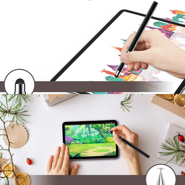 Alogy Rysik 2w1 pojemnościowy dotykowy do ekranu telefonu tabletu Czarny