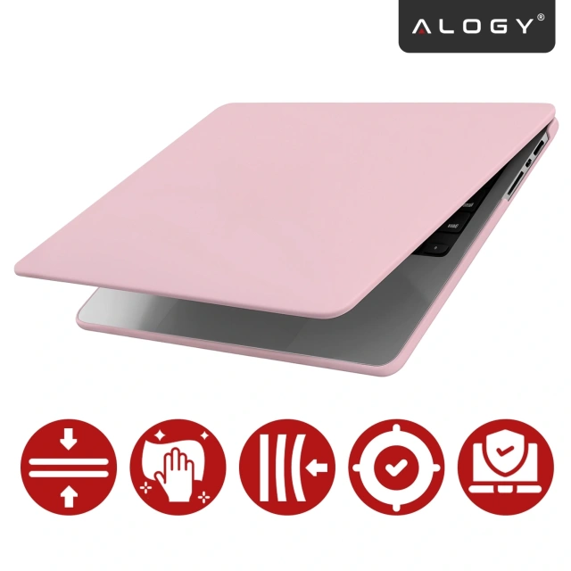 Etui do Apple Macbook Pro 14 2021-2024 (M1/M2/M3/M4) – elastyczna, matowa obudowa ochronna, lekka i odporna – Alogy AirGuard™ Różowy