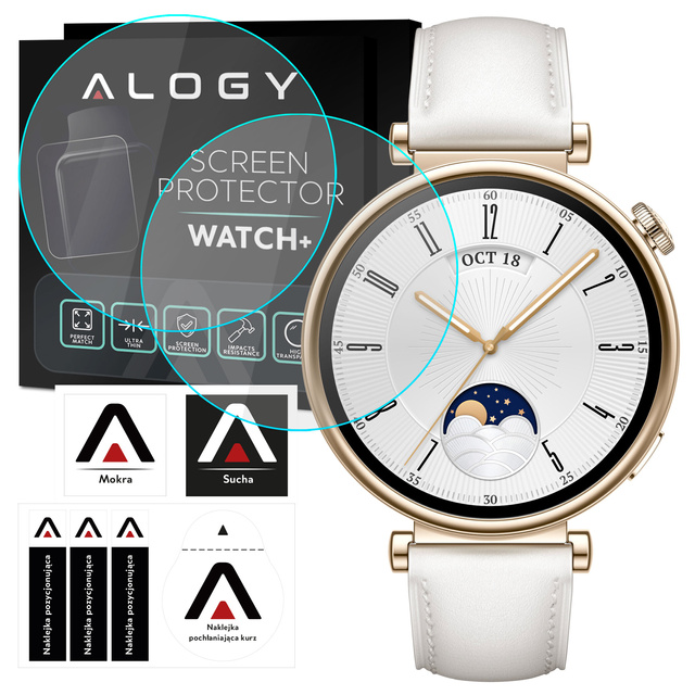 Alogy Screen Protector Watch+ 2x Szkło Hartowane ochronne na smartwatch do Huawei Watch GT 4 41mm