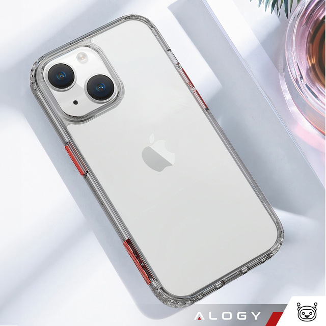 Alogy Protective Case Etui na telefon obudowa ochronna do Apple iPhone 14 Czarno-przezroczyste