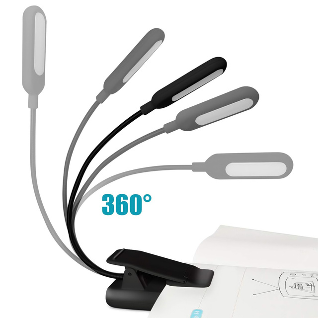 Lampka Alogy LED nocna na biurko biurkowa do czytania lampa regulowana bezprzewodowa micro USB czarna