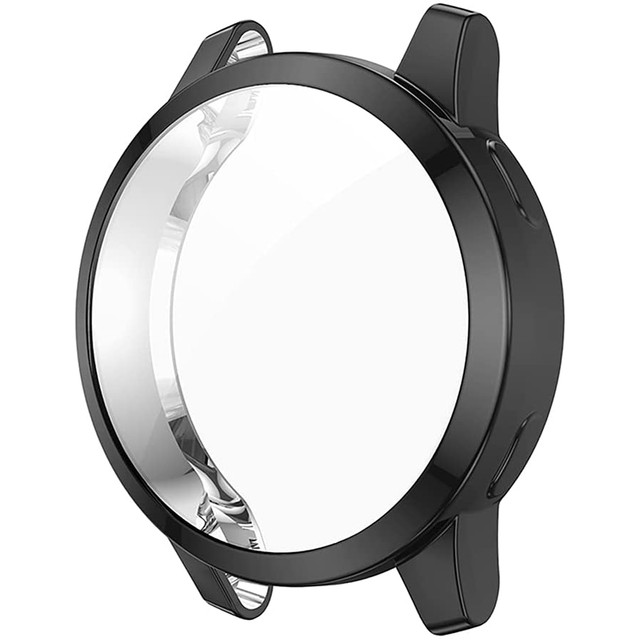 Alogy Etui silikonowe na zegarek z folią ochronną do Garmin Venu 2s 40mm Czarne
