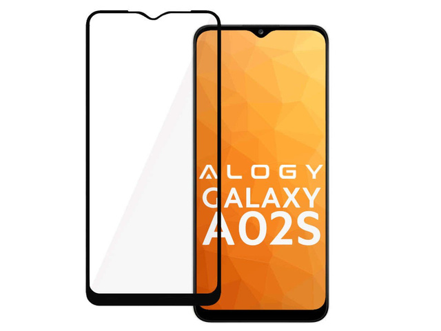 Alogy Szkło na ekran Full Glue case friendly do Samsung Galaxy A02s/ A03s 164mm Czarne