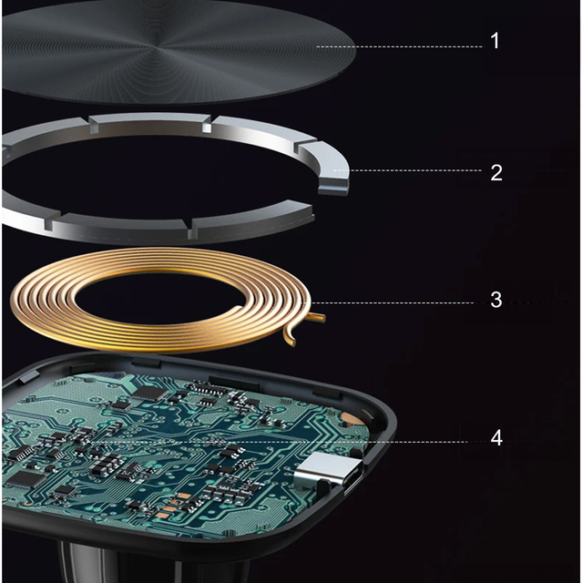 Alogy Uchwyt samochodowy na kratkę z ładowarką Mag Safe 15w do iPhone LED PD QC 3.0 do kratki wentylacyjnej auta czarny