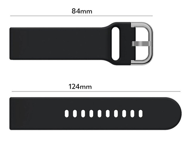 Alogy Gumowy Uniwersalny pasek sportowy soft band do smartwatcha 20mm Czarny