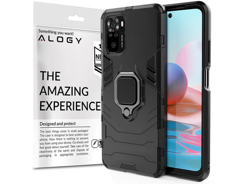 Alogy Etui na telefon Stand Ring Armor do Xiaomi Redmi Note 10/10s czarne