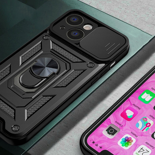  Alogy Etui na telefon Camshield Stand Ring z osłonką na aparat do Apple iPhone 13 Mini