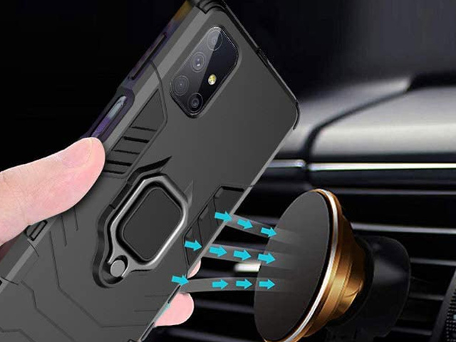 Alogy Etui na telefon Stand Ring Armor do Samsung Galaxy M31s czarne