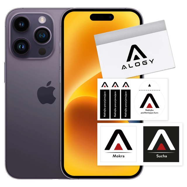 Alogy Szkło hybrydowe do Apple iPhone 15 Pro na cały ekran Flexi Full Glass 9H ochrona na cały ekran