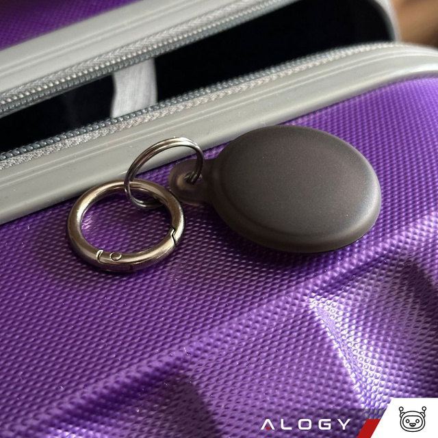 Alogy 2x Etui Protect Case 360 IPX8 Wodoodporne do Apple AirTag Obudowa z zawieszką matowe Czarne