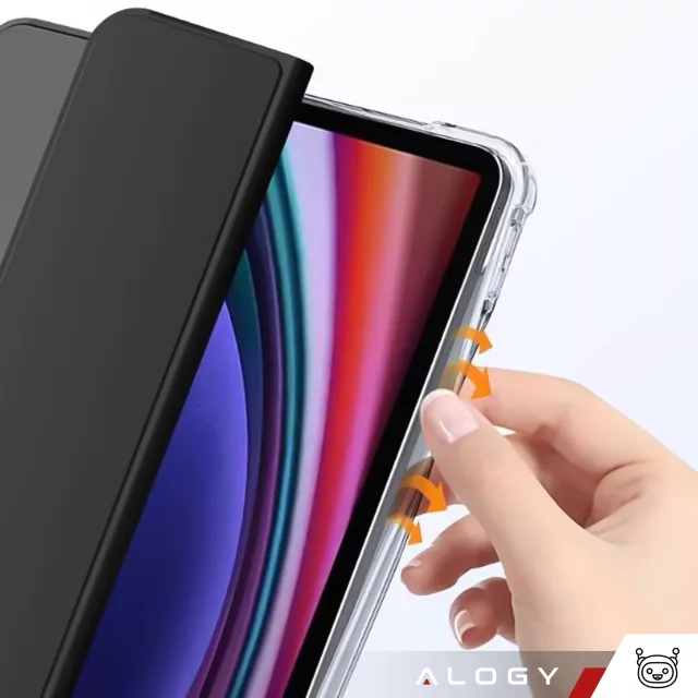 Etui ochronne do Samsung Galaxy Tab S9 FE+ 12.4" Alogy Book Cover Case obudowa na tablet Czarne