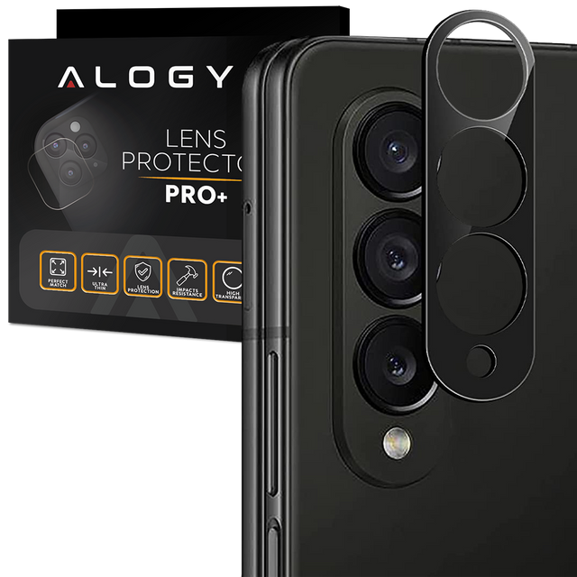 Alogy Lens Protector PRO+ Metalowa osłonka aparatu na obiektyw do Samsung Galaxy Z Fold 4 Czarna