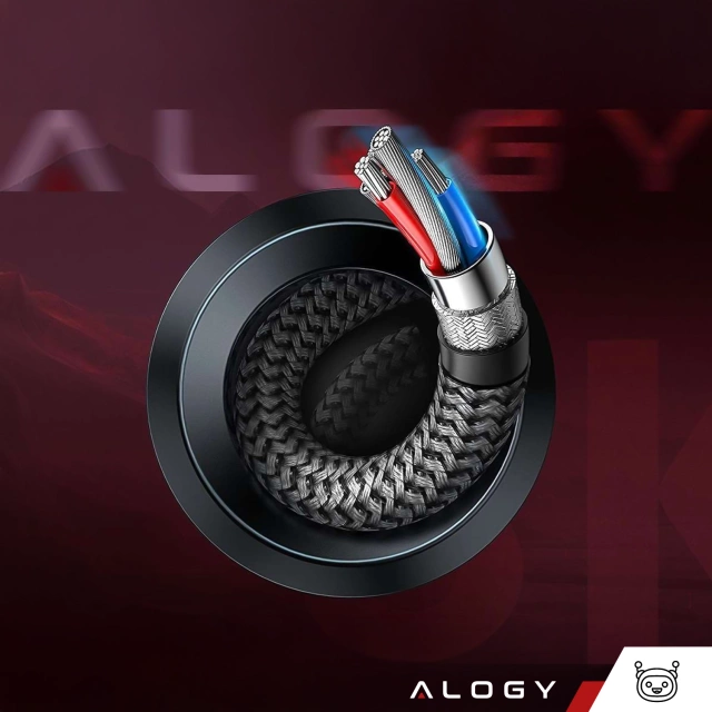 2x Kabel HDMI 2.1 Alogy 5m 4K 8K PREMIUM MIEDŹ ULTRA High Speed 60Hz 48GBps Czarny