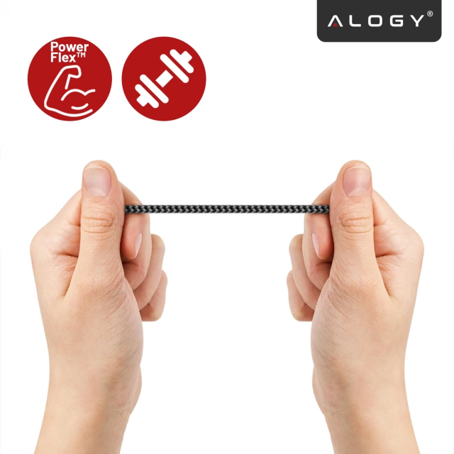 Kabel Zasilający USB-C do Lightning 27W 1m, Szybkie Ładowanie PD, Trwały i Elastyczny Przewód Kompatybilny z iPhone i iPad, Alogy MagiCharge™ – Czarny