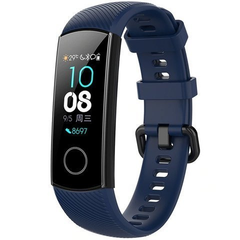 Alogy Pasek do smartwatch gumowy do Honor Band 4/5 Granatowy