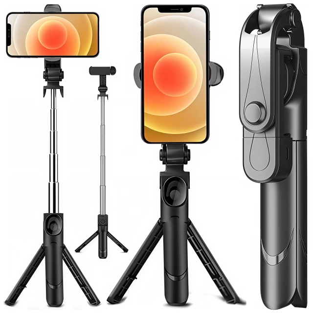 Selfie stick Alogy Tripod Stand Uchwyt ze statywem na telefon z pilotem Bluetooth Czarny