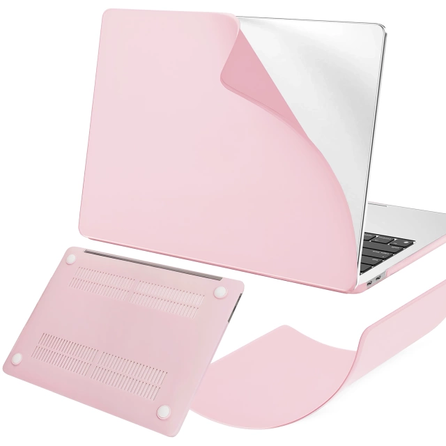 Etui do Apple MacBook Air 13 / 13.3" 2018–2021 (M1 A2337/A2179/A1932) – elastyczna, matowa obudowa ochronna, lekka i odporna – Alogy AirGuard™ Różowy