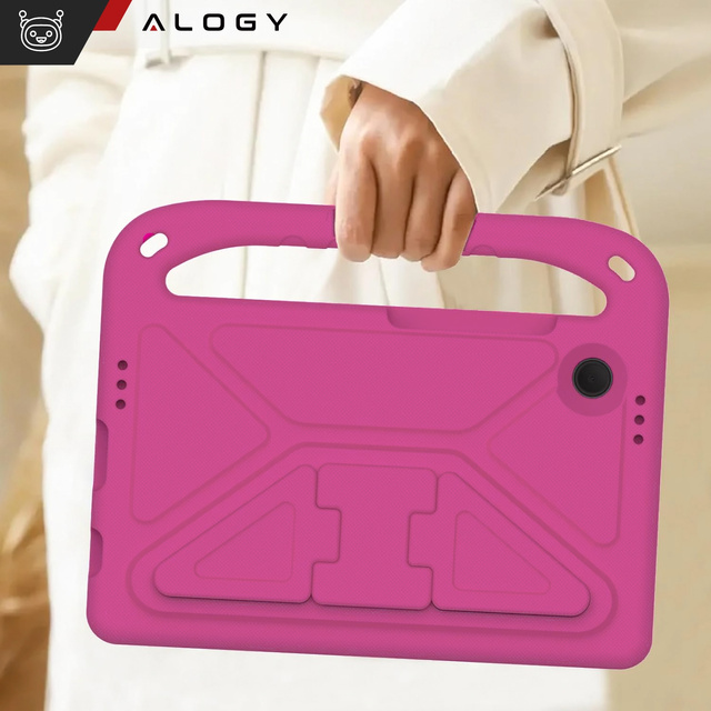 Etui do Samsung Galaxy Tab A9 2023 8.7" X110 / X115 dla dzieci na tablet Alogy Kids Case with Holder Różowe