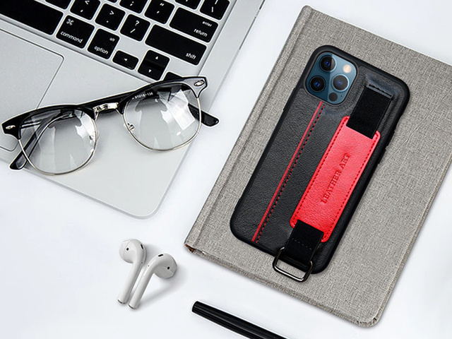Alogy Etui na telefon obudowa Leather Case do iPhone 12 Pro Max 6.5 Czarne