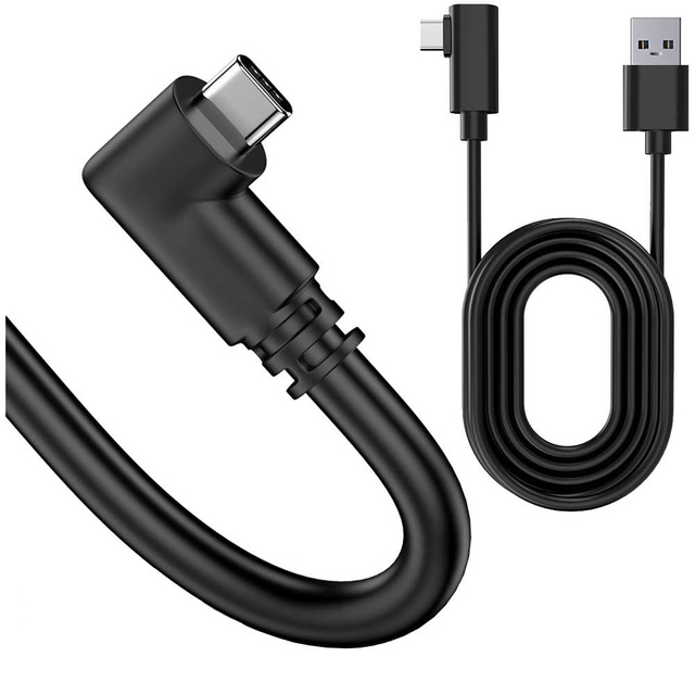 Alogy Kabel do okularów VR przewód USB do USB Type-C 5m do Oculus Link Quest 1 2 Czarny