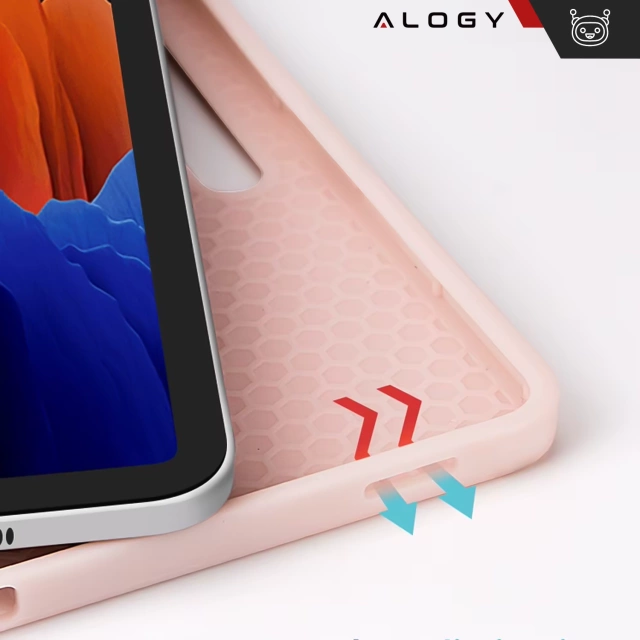 Etui z klawiaturą z miejscem na rysik do Samsung Galaxy Tab S9 FE 10.9" Alogy Keyboard Case Różowe + Szkło