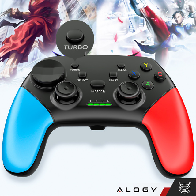 Gamepad Alogy Pad bezprzewodowy z uchwytem na telefon Gaming Set Czarny