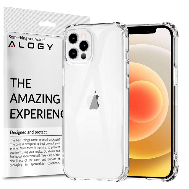 Alogy Etui na telefon ShockProof do Apple iPhone 12/ 12 Pro przezroczyste