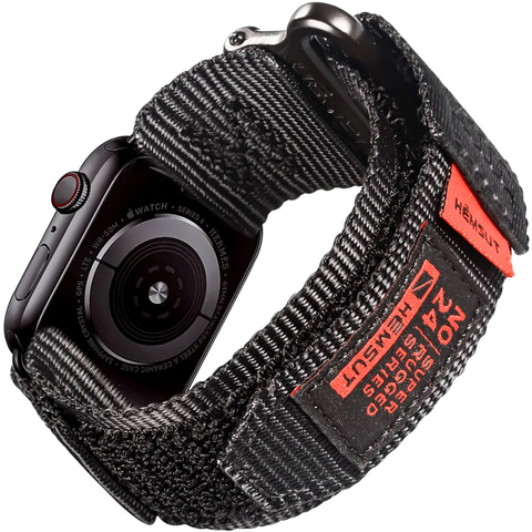 Alogy Pasek nylonowy Sport Strap na rzep do Apple Watch 1/2/3/4/5/6/7/8/SE (38/40/41mm) Niebiesko-szary