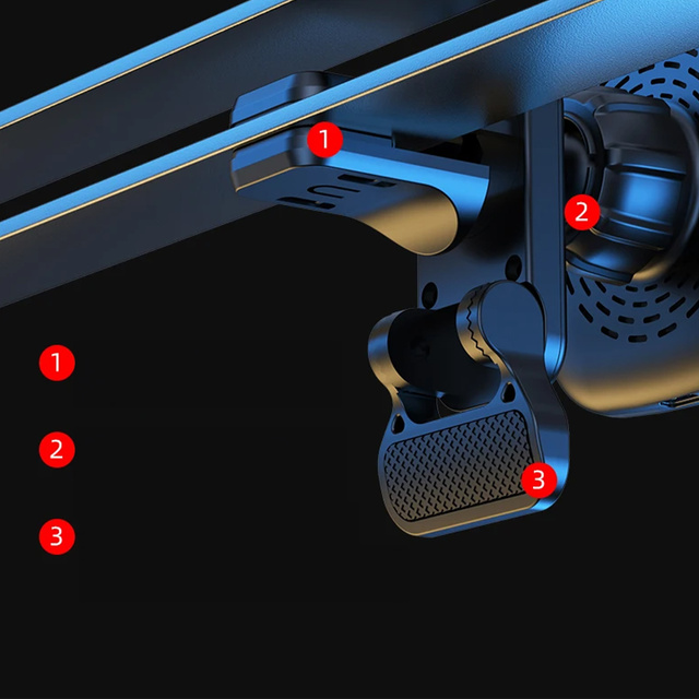 Alogy Uchwyt samochodowy na kratkę z ładowarką Mag Safe 15w do iPhone LED PD QC 3.0 do kratki wentylacyjnej auta czarny
