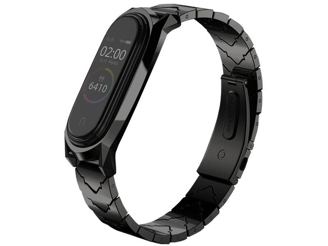  Mijobs V-Style GT bransoleta bransoletka do Xiaomi Mi Band 3/4 czarna