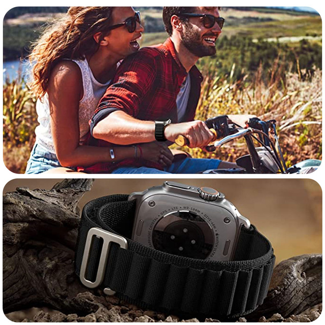 Alogy Pasek do Apple Watch 4/5/6/7/8/SE (38/40/41mm) sportowa opaska do zegarka Sport Strap Czarny