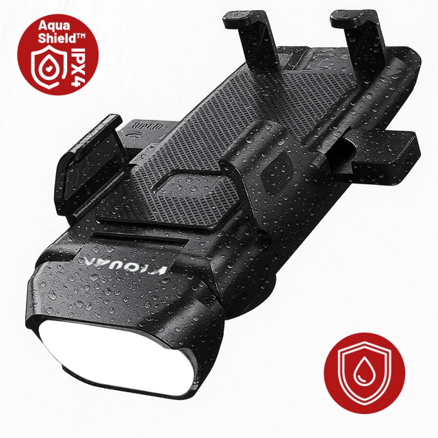 Alogy 4w1 Uchwyt rowerowy na telefon + lampka przednia + dzwonek na rower + Powerbank 3000mAh Bicycle Front Light