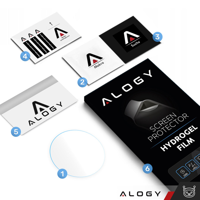Folia ochronna Hydrożelowa hydrogel Alogy do smartwatcha do Xiaomi Amazfit GTR 47mm