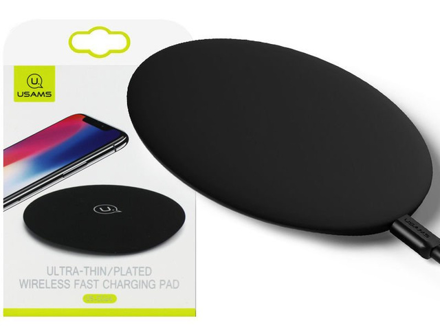 Ładowarka indukcyjna USAMS 10W US-CD24 iPhone 8 X MFI czarna
