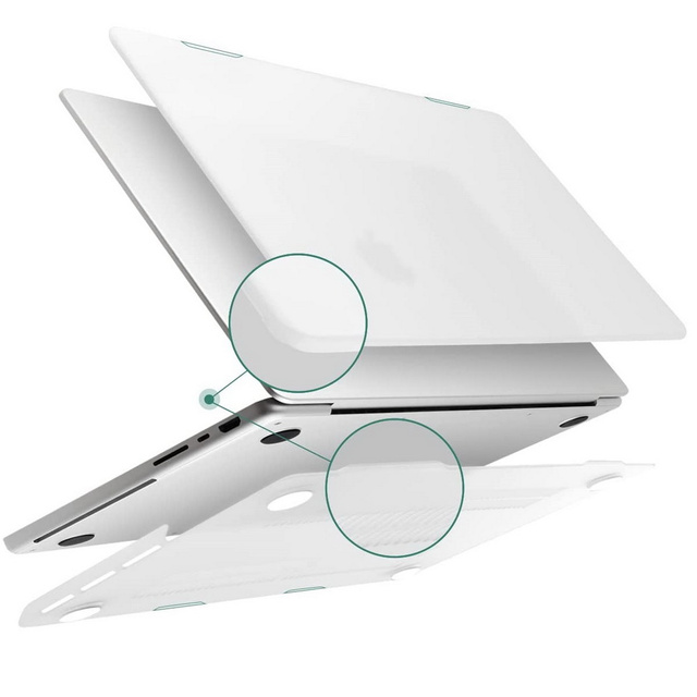 Alogy Etui na laptopa Hard Case do Apple Macbook Pro 16 2021 A2485 Matowy Biały