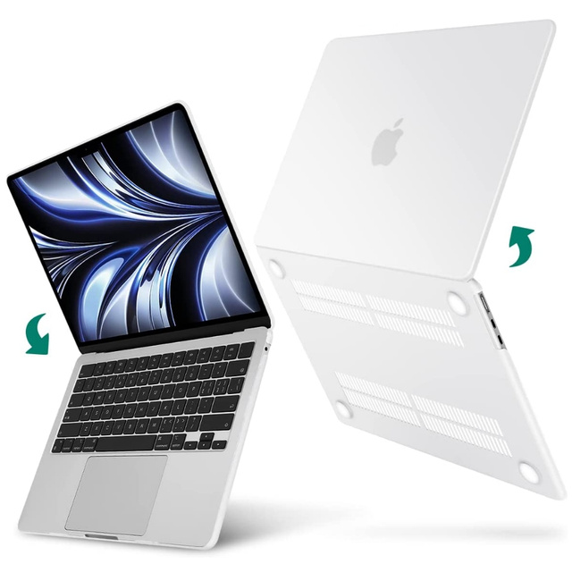 Alogy Etui Hard Case do Apple Macbook Air 13 2022 M2 Matowy Biały