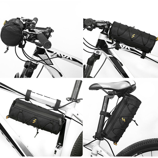 Alogy Sakwa torba rowerowa Bike Bag Wheel Bar Wodoodporna etui na rower 2.5L Czarna