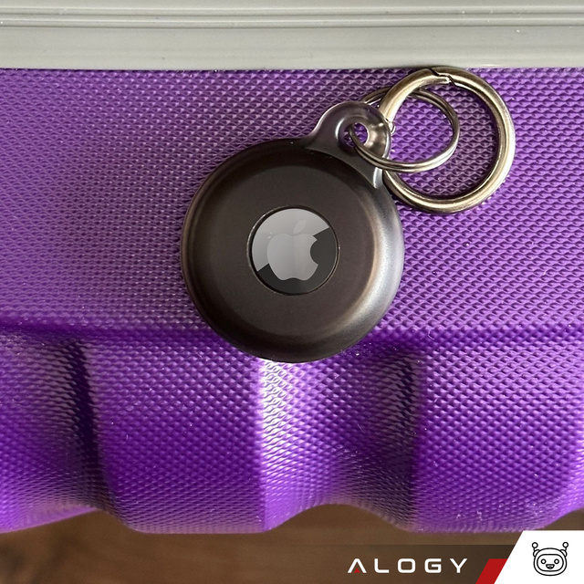 Alogy 2x Etui Protect Case 360 IPX8 Wodoodporne do Apple AirTag Obudowa z zawieszką matowe Czarne
