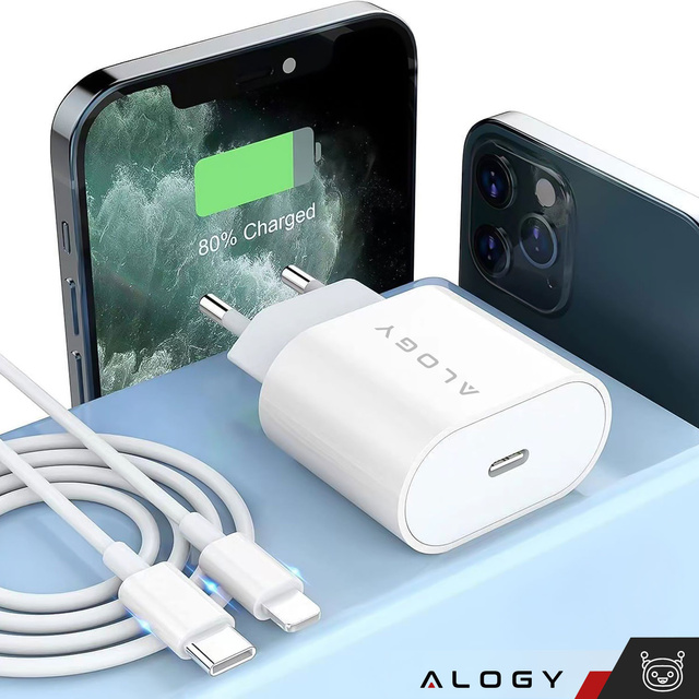 Alogy Ładowarka sieciowa szybka USB-C PD 20W Biała